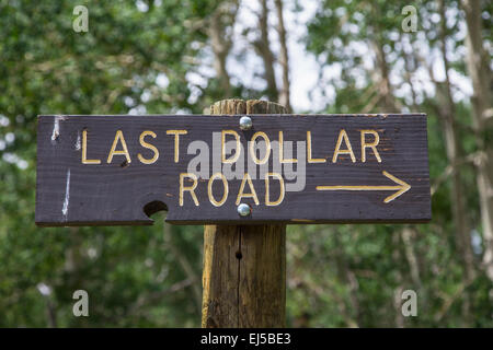 Ultimo Dollaro Road, 58P County road, Colorado, STATI UNITI D'AMERICA Foto Stock