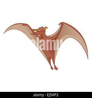 Immagine vettoriale di un cartoon battenti pterodactyl Foto Stock