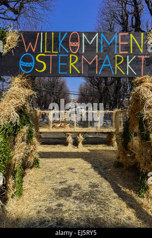 Vienna, Altes AKH, Ostermarkt, mercato di Pasqua, Austria Foto Stock