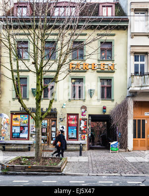 Lichtblick Kino, cinema Lichtblick esterno, piccolo vecchio filmato teatro Playhouse e posti a sedere per 24 persone, Berlino Foto Stock