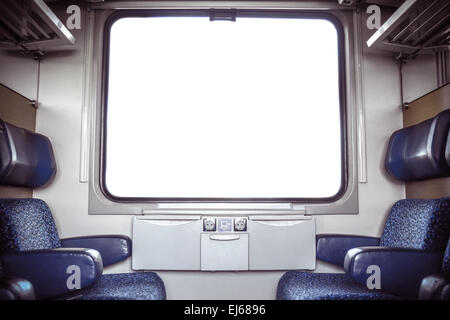 In treno con il vano finestra isolato per la vostra immagine o testo Foto Stock