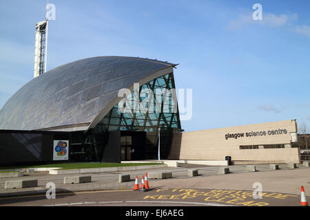 Il Glasgow Science Centre ingresso pacific quay Scotland Regno Unito Foto Stock