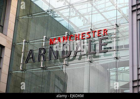 Manchester Inghilterra e il centro commerciale Arndale nella città cnette, Manchester, Inghilterra Foto Stock