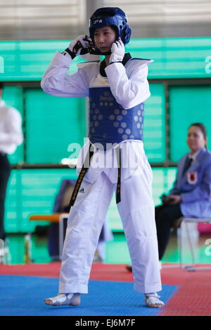 Tokyo, Giappone. 22 Mar, 2015. Miyu Yamada Taekwondo : tutto il Giappone Taekwondo campionato femminile, i -49kg al Bumb Tokyo Cultura Sport Center Arena principale a Tokyo in Giappone . © Sho Tamura AFLO/sport/Alamy Live News Foto Stock