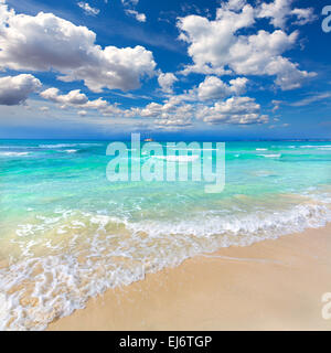 Maiorca Es Trenc ses Arenes spiaggia di Campos isole baleari di Mallorca Spagna Spain Foto Stock