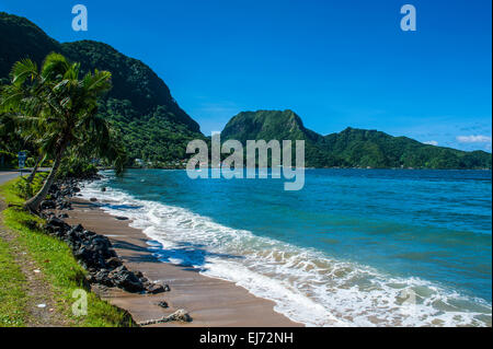 Pago Pago Harbor, Tutuila, Samoa americane Foto Stock