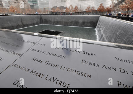 Memorial piscine a torri gemelle di New York City Foto Stock