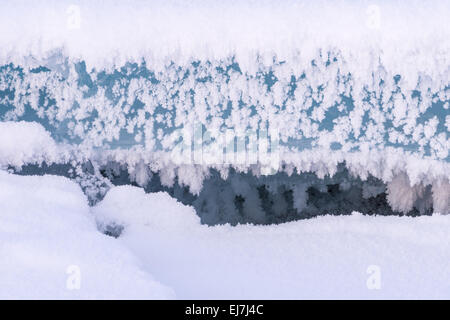 Lastra di ghiaccio, Abisko NP, Lapponia, Svezia Foto Stock