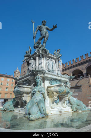 Fontana di Nettuno a Bologna, Italia Foto Stock