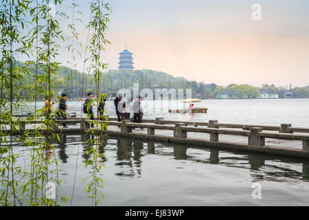 Bellissima hangzhou a ovest del lago in primavera Foto Stock