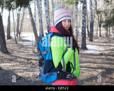 Close up ritratto di donna Foto Stock