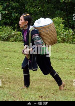 Donna Hmong Foto Stock