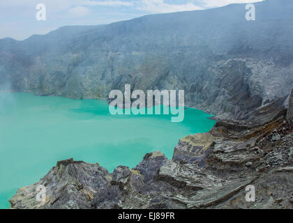 Kawah Ijen Volcano in East Java , Indonesia Foto Stock