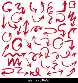 Disegnato a mano le frecce Foto Stock