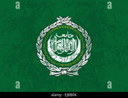 La bandiera della Lega Araba Foto Stock