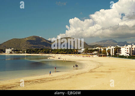 Port d'Alcudia Mallorca Spagna Spain Foto Stock