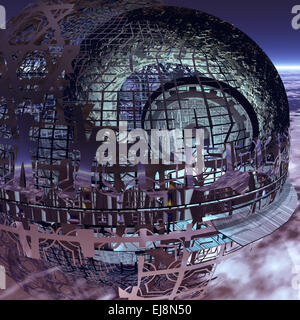 Spazio di rottami minaccia la messa a terra Foto Stock