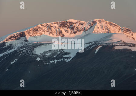 Vista di Mt. Kebnekaise, Svezia Foto Stock