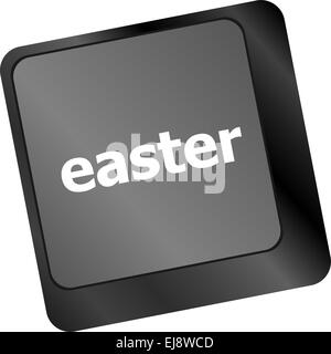 Pasqua pulsante testo sui tasti della tastiera Foto Stock