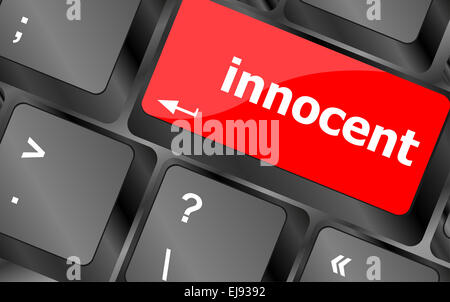 Parola innocente sul computer pc tasto della tastiera Foto Stock