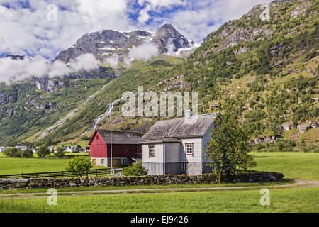 Casa di montagna Olden Norvegia Foto Stock