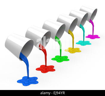 Secchio di vernice Foto Stock