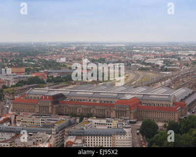 Leipzig vista aerea Foto Stock