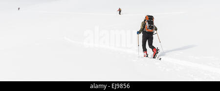 Gli sciatori in tour, Stuor Reaiddavaggi, Lapponia Foto Stock