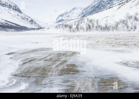 Paesaggio in Vistasdalen, Lapponia, Svezia Foto Stock