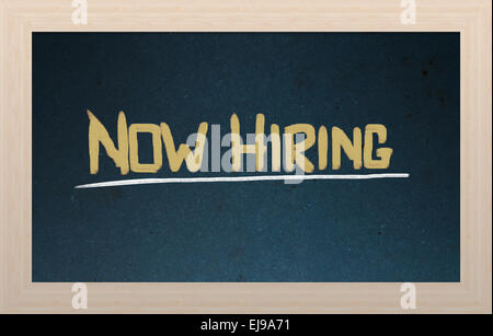 Ora il concetto di assunzione Foto Stock