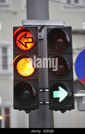 Il semaforo di via croce Foto Stock