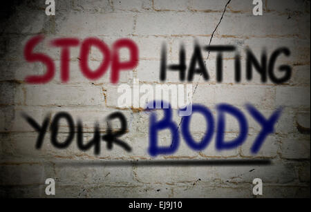 Smettere di odiare il vostro concetto di corpo Foto Stock
