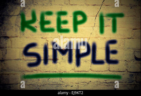 Mantenerlo semplice concetto Foto Stock