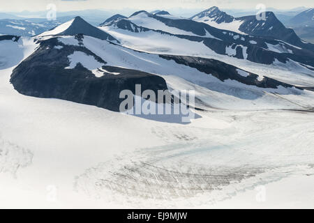 Ghiacciai in Sarek NP, Lapponia, Svezia Foto Stock