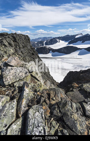 Ghiacciai in Sarek NP, Lapponia, Svezia Foto Stock