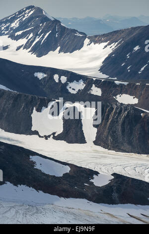 Ghiacciai in Sarek NP, Lapponia, Svezia Foto Stock