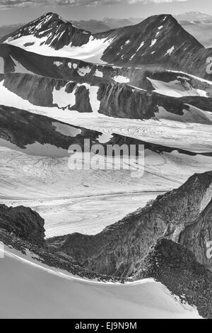 Ghiacciai in Sarek NP, Lapponia, Svezia Foto Stock