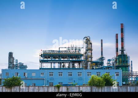 Impianto petrolchimico closeup Foto Stock