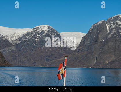 Crociera intorno Flam fiordo, Norvegia Foto Stock