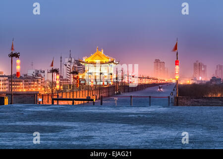 Xian nightfall Foto Stock