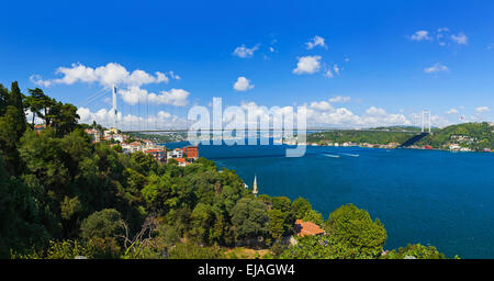 Ponte sul Bosforo a Istanbul Turchia Foto Stock