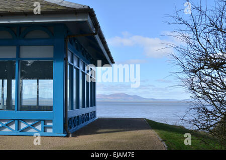 La pagoda in stile vittoriano, noto anche come "Pavilion", i comandi di viste eccezionali su tutti i lati. Silloth, Cumbria Foto Stock