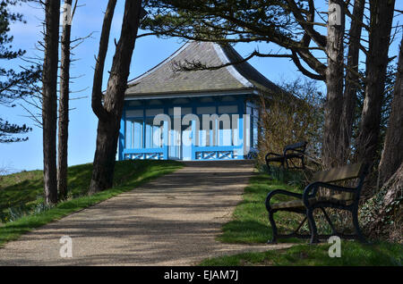 La pagoda in stile vittoriano, noto anche come "Pavilion", i comandi di viste eccezionali su tutti i lati. Silloth, Cumbria Foto Stock