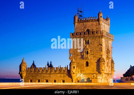 La torre di Belem nella città di Lisbone, Portogallo Foto Stock