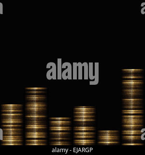 Una pila di monete Foto Stock
