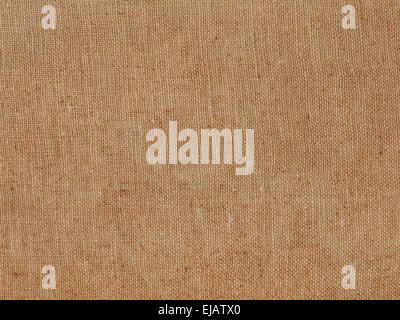 Brown hessian tela ruvida consistenza utili come uno sfondo Foto Stock