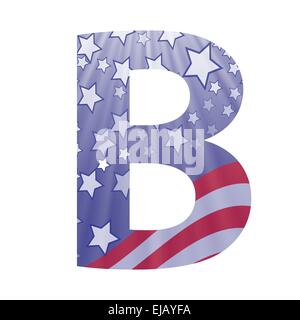 Bandiera americana lettera B Foto Stock