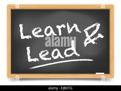 Blackboard Learn e piombo Foto Stock