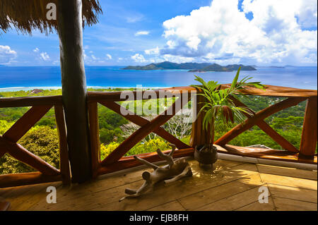 Isola di Praslin a Seychelles Foto Stock