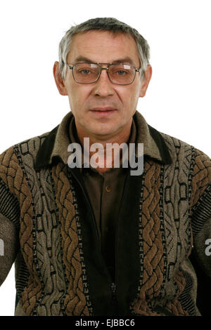 Ritratto di un colore grigio-uomo dai capelli Foto Stock